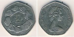 50 Penny Vereinigtes Königreich (1922-) Kupfer/Nickel Elizabeth II (1926-2022)