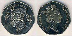 50 Penny Gibraltar (1704 - ) Níquel/Cobre 