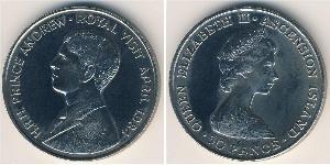 50 Penny Isola di Ascensione Rame/Nichel Elisabetta II (1926-2022)