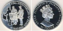 50 Penny Falklandinseln Silber Elizabeth II (1926-2022)