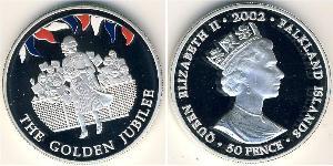 50 Penny Falklandinseln Silber Elizabeth II (1926-2022)