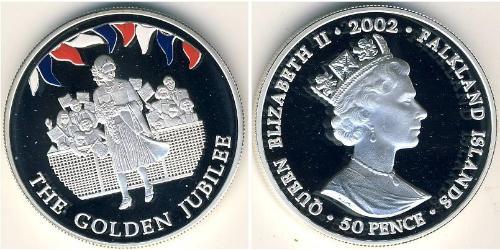 50 Penny Falklandinseln Silber Elizabeth II (1926-2022)