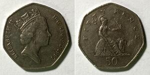 50 Penny United Kingdom  Elizabeth II (1926-2022)