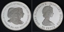 50 Penny 福克兰群岛 銀 