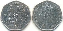 50 Penny United Kingdom (1922-) 镍/銅 伊丽莎白二世 (1926-2022)