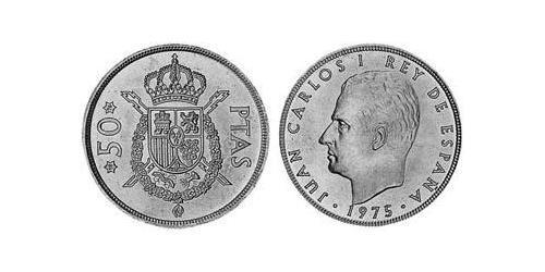 50 Peseta Kingdom of Spain (1976 - ) Copper/Nickel Juan Carlos I of Spain (1938 - )