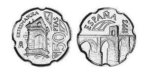 50 Peseta Reino de España (1976 - ) Kupfer/Nickel 
