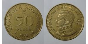 50 Peso Argentina (1861 - ) Alluminio/Bronzo 