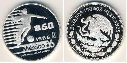 50 Peso Messico (1867 - ) Argento 