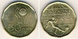 50 Peso Argentine Republic (1861 - ) Bronze/Aluminium 