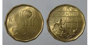 50 Peso Argentine Republic (1861 - ) Bronze/Aluminium 