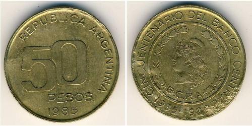 50 Peso Argentine Republic (1861 - ) Bronze/Aluminium 