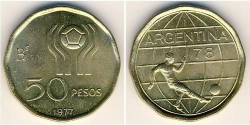 50 Peso Argentine Republic (1861 - ) Bronze/Aluminium 