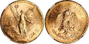 50 Peso United Mexican States (1867 - ) Gold 