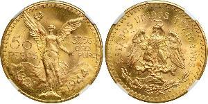 50 Peso United Mexican States (1867 - ) Gold 