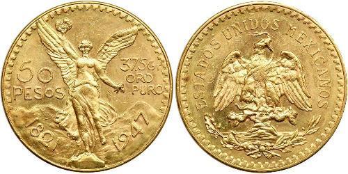 50 Peso United Mexican States (1867 - ) Gold 