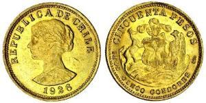 50 Peso Chili Or 