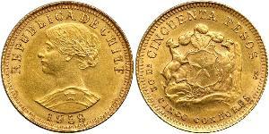 50 Peso Chile Oro 