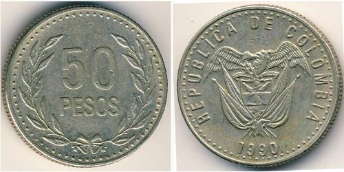 50 Peso Colombia (1886 - ) Rame/Nichel 
