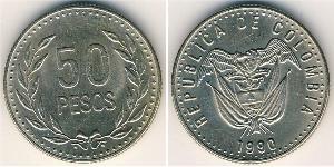 50 Peso Colombia (1886 - ) Rame/Zinco/Nichel 