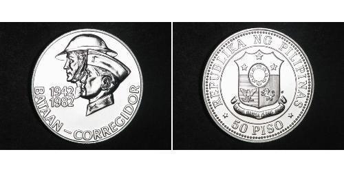 50 Peso Philippinen Silber 