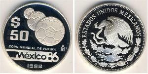 50 Peso United Mexican States (1867 - ) Silver 