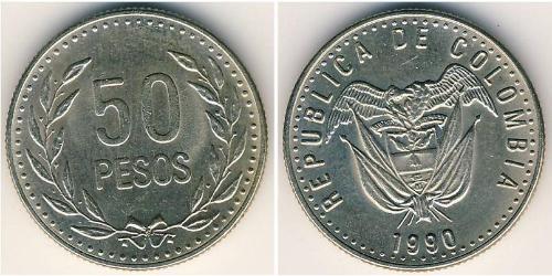 50 Peso 哥伦比亚 銅/镍/Zinc 