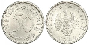 50 Pfennig Germania Alluminio 