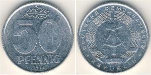 50 Pfennig Deutsche Demokratische Republik (1949-1990) Aluminium 