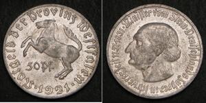 50 Pfennig Germany Aluminium Heinrich Friedrich Karl vom und zum Stein