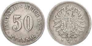 50 Pfennig Allemagne Argent 