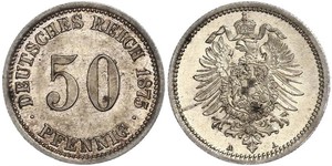 50 Pfennig Germania Argento 