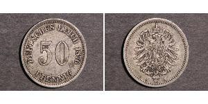 50 Pfennig Germania Argento 