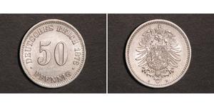 50 Pfennig Germania Argento 