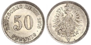 50 Pfennig Germania Argento 