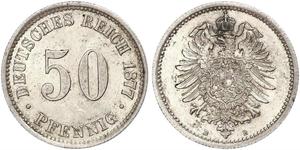 50 Pfennig Germania Argento 