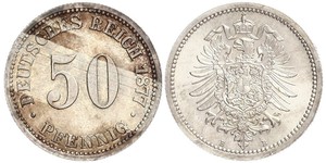 50 Pfennig Germania Argento 