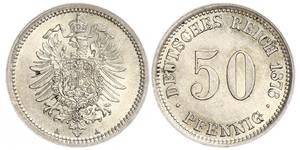 50 Pfennig Germania Argento 
