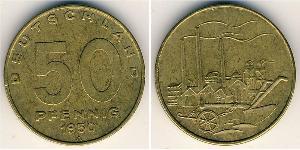 50 Pfennig German Democratic Republic (1949-1990) Bronze/Brass/Aluminium 