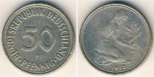 50 Pfennig German Democratic Republic (1949-1990) / West Germany (1949-1990) Copper/Nickel 