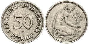 50 Pfennig República Democrática Alemana (1949-1990) / Alemania Occidental (1949-1990) Níquel/Cobre 