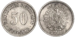 50 Pfennig Alemania Plata 