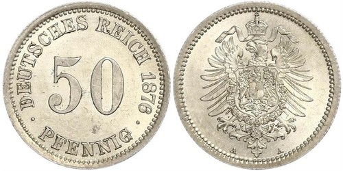 50 Pfennig Alemania Plata 