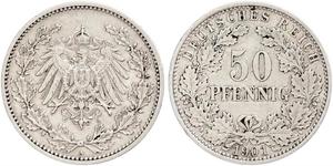 50 Pfennig Deutsches Kaiserreich (1871-1918)  