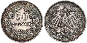 50 Pfennig Imperio alemán (1871-1918)  