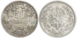 50 Pfennig Impero tedesco (1871-1918)  