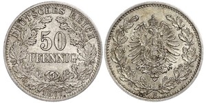 50 Pfennig Impero tedesco (1871-1918)  