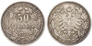 50 Pfennig Impero tedesco (1871-1918)  