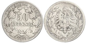 50 Pfennig Impero tedesco (1871-1918)  