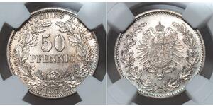 50 Pfennig Impero tedesco (1871-1918)  